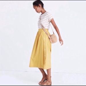 Madewell Side Button Midi Skirt